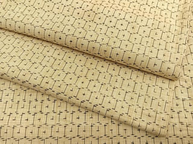 平和屋着物▽上質な紬 単衣 亀甲文 正絹 逸品 BAAX2591hv