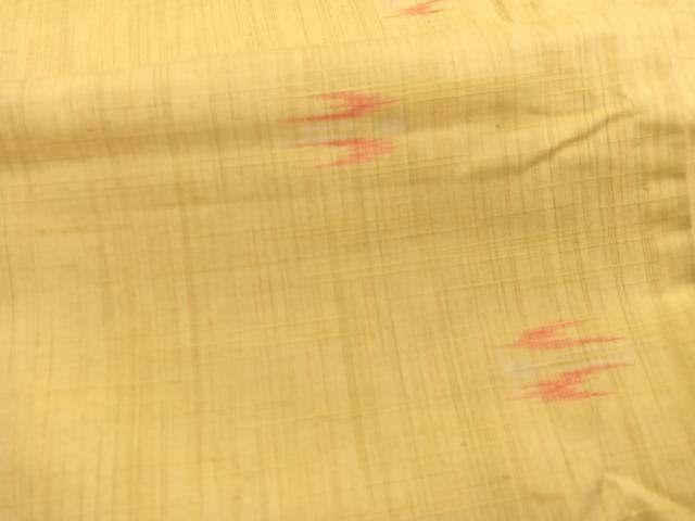 平和屋着物▽上質な紬 単衣 琉球絣文様 正絹 逸品 BAAX2595hv