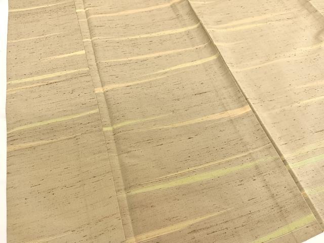 平和屋着物▽ぜんまい紬 単衣 霞文 正絹 逸品 BAAX2607hv