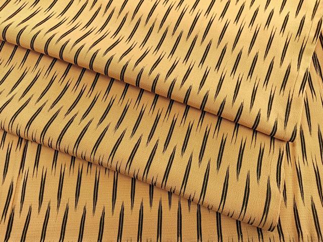平和屋着物▽上質なお召 単衣 矢絣 正絹 逸品 BAAX2611hv