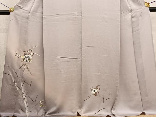 平和屋着物▽訪問着 単衣 花簪 暈し染め 金彩 正絹 逸品 BAAX2633hv