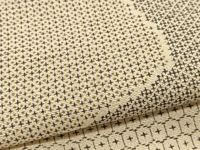 平和屋着物▽上質な小紋 単衣 幾何学文様 正絹 逸品 BAAX2649hv