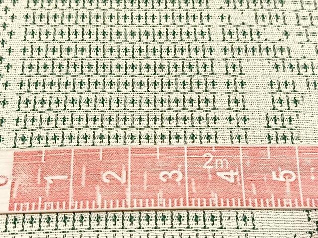 平和屋着物▽上質なお召 単衣 140亀甲 枝花文 正絹 逸品 BAAX2672hv