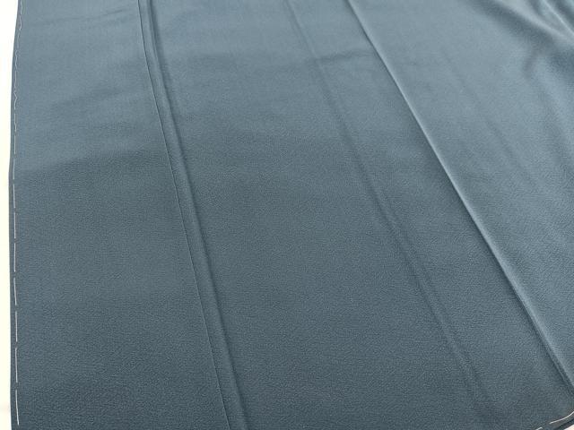平和屋着物●上質な色無地 嵯峨野草木研究所 錆鉄御納戸色 大丸扱い 正絹 逸品 未使用 BAAX2681hv