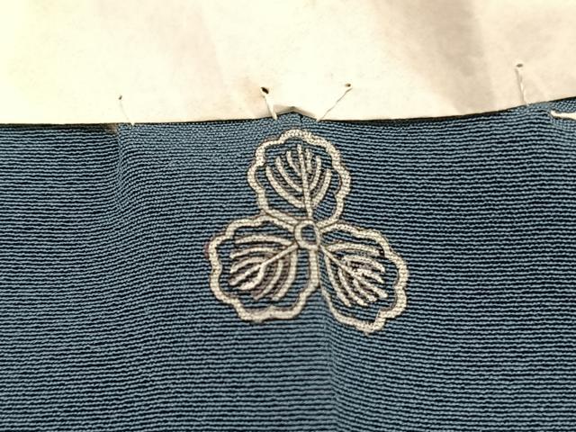 平和屋着物●上質な色無地 嵯峨野草木研究所 錆鉄御納戸色 大丸扱い 正絹 逸品 未使用 BAAX2681hv