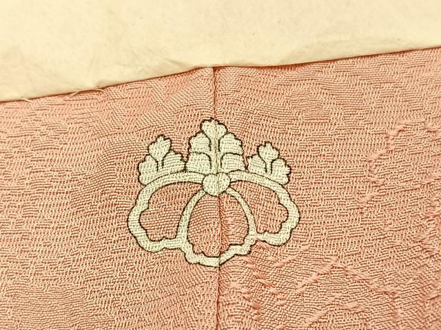 平和屋着物●上質な色無地 有職花唐草地紋 一斤染色 正絹 逸品 未使用 BAAX2682hv