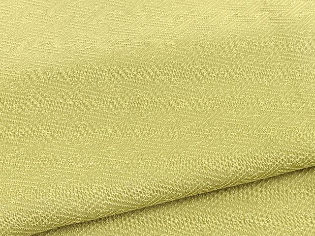 平和屋着物■上質な色無地 紗綾型地紋 若苗色 正絹 逸品 BAAX2684hv