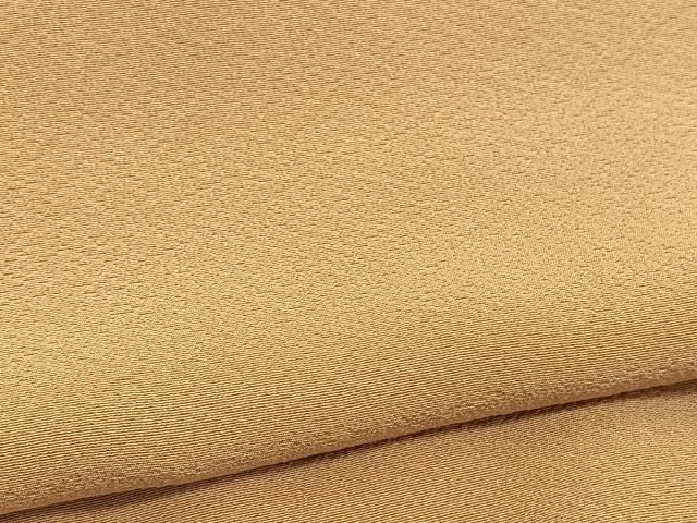 平和屋着物●本加賀友禅作家 由水煌人監修 色無地 黄土色 正絹 逸品 BAAX2688hv