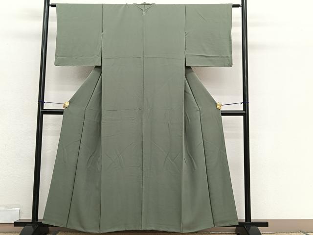平和屋着物■上質な色無地 麹塵色 正絹 逸品 BAAX2693hv
