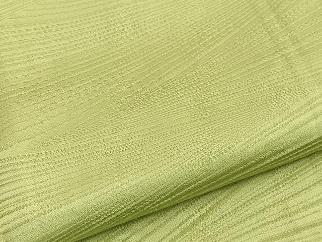 平和屋着物■上質な色無地 幾何学地紋 抹茶色 正絹 逸品 BAAX2703hv