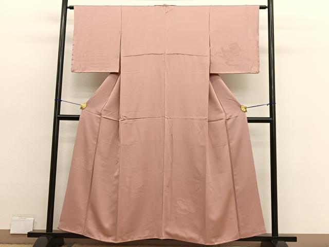 平和屋着物■無地絵羽訪問着 絵巻地紋 ときがら茶色 正絹 逸品 BAAX2704hv