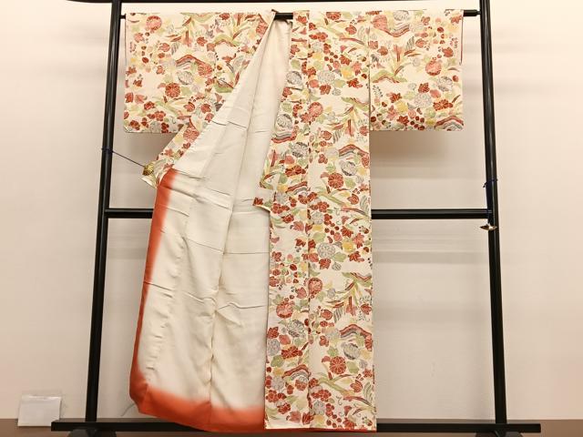 平和屋着物■上質な小紋 辻が花 型染め 正絹 逸品 未使用 BAAX2715hv
