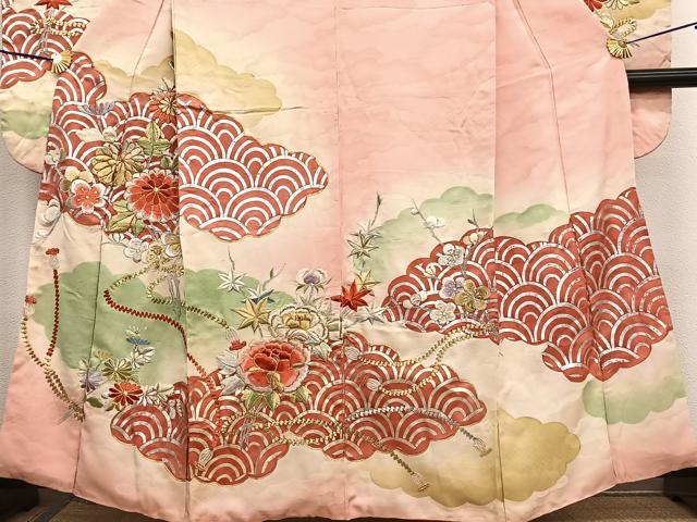 平和屋着物■豪華振袖 駒刺繍 雲取り花文 金銀彩 正絹 逸品 BAAX2719hv