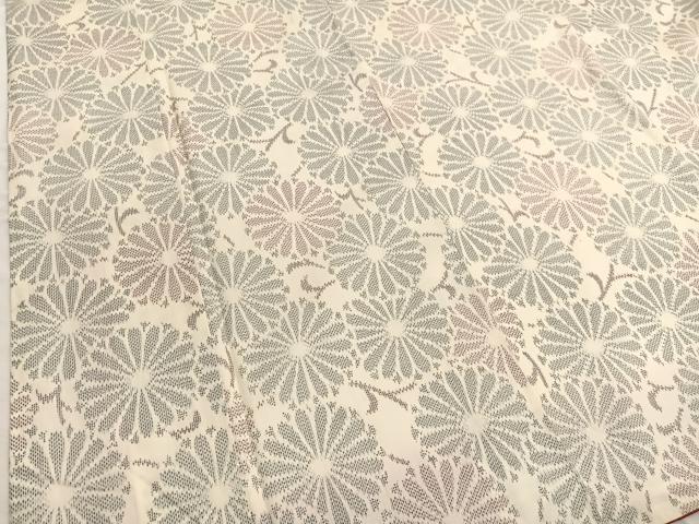 平和屋着物■上質な紬 花唐草文 正絹 逸品 BAAX2722hv