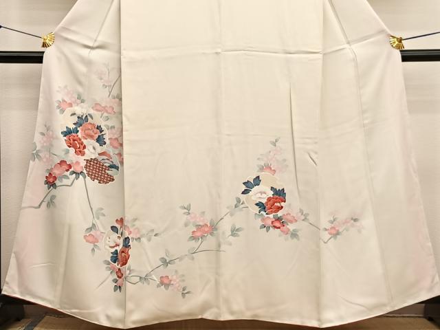平和屋着物■訪問着 友禅 雪輪花文 正絹 逸品 BAAX2724hv