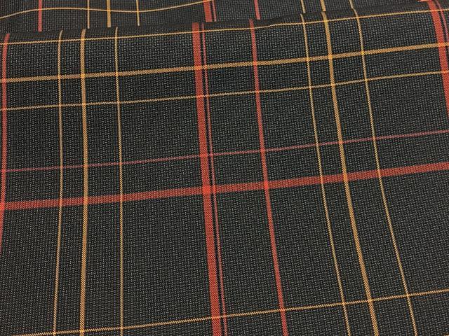 平和屋着物■本場縞大島紬 格子柄 正絹 逸品 BAAX2740hv