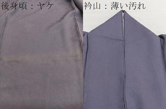 平和屋着物■上質な色無地 流水草花地紋 鳩羽色 正絹 逸品 BAAX2749hv