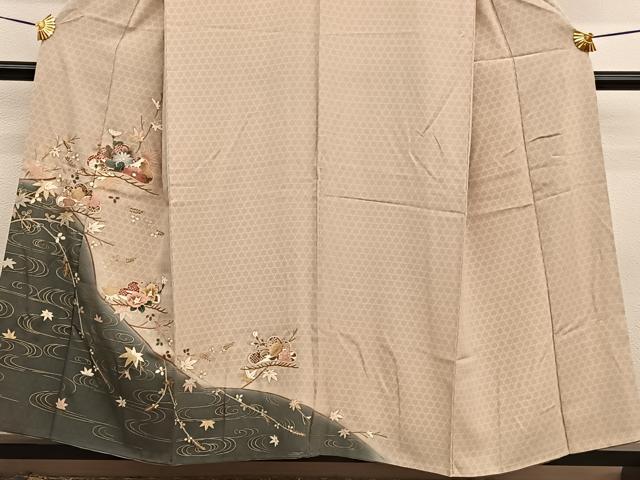 平和屋着物■訪問着 竜田川松花文 暈し染め 金彩 正絹 逸品 BAAX2768hv