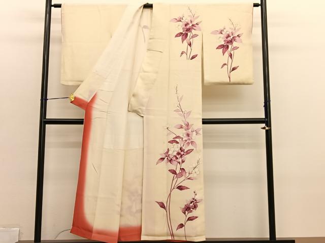 平和屋着物■訪問着 枝花文 金彩 正絹 逸品 BAAX2769hv