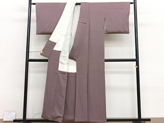 平和屋着物■上質な色無地 梅染色 正絹 逸品 BAAX2771hv