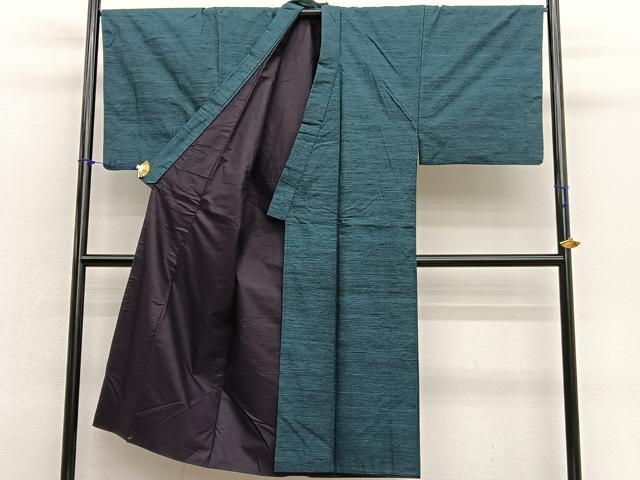 平和屋着物●男性 紬 アンサンブル 霞文 正絹 逸品 BAAX2830hv