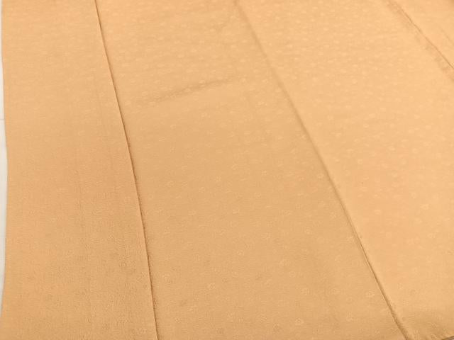 平和屋着物●上質な色無地 更紗花地紋 萱草色 正絹 逸品 BAAX2844hv