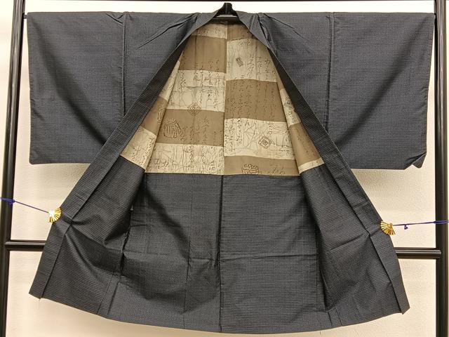 平和屋着物■男性 本場大島紬 アンサンブル 80亀甲 総詰め 正絹 逸品 BAAX2845hv
