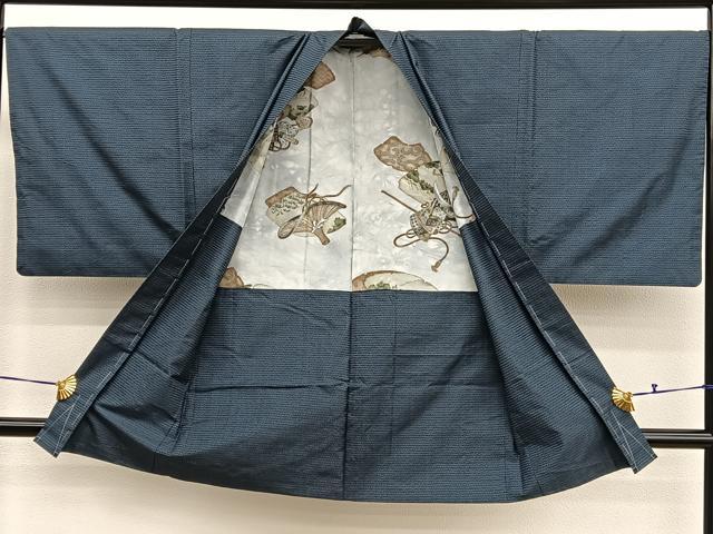 平和屋着物●男性 本場大島紬 アンサンブル 長襦袢(袷)セット 100亀甲 総詰め 正絹 逸品 BAAX2870hv