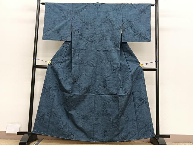 平和屋着物■上質な紬 枝花文 正絹 逸品 未使用 BAAX2895hv