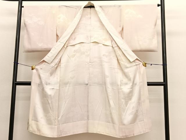 平和屋着物■長襦袢 無双仕立て 竜田川花文 暈し染め 半衿刺繍 正絹 逸品 BAAX2902hv