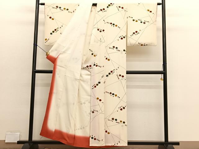平和屋着物■上質な小紋 切嵌梅文 正絹 逸品 BAAX2904hv