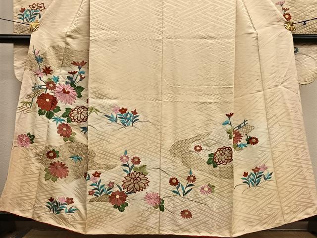 平和屋着物■豪華振袖 刺繍 草花文 暈し染め 金彩 正絹 逸品 BAAX2905hv
