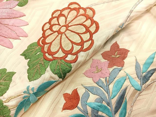 平和屋着物■豪華振袖 刺繍 草花文 暈し染め 金彩 正絹 逸品 BAAX2905hv