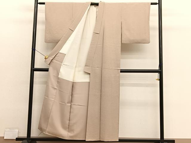 平和屋着物■上質な色無地 香色 正絹 逸品 BAAX2908hv