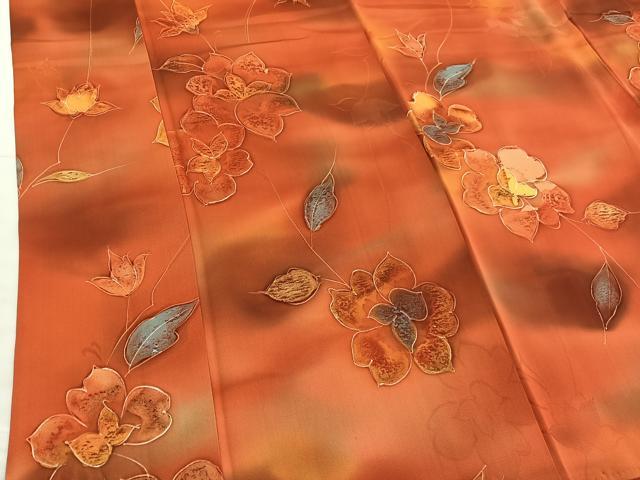 平和屋着物■上質な小紋 地紋起こし 枝花文 正絹 逸品 BAAX2913hv