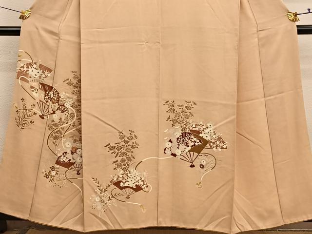 平和屋着物■訪問着 刺繍 扇面花文 金彩 やまと誂製 正絹 逸品 BAAX2914hv