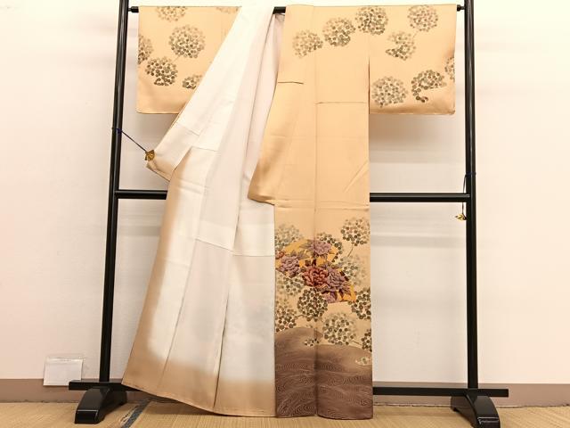 平和屋着物●訪問着 地紙花文 金彩 正絹 逸品 BAAX2916hv