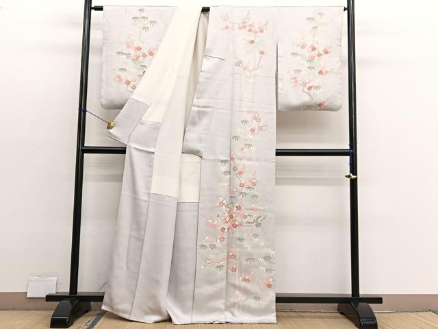 平和屋着物■訪問着 飛鶴笹竹梅文 正絹 逸品 BAAX2927hv