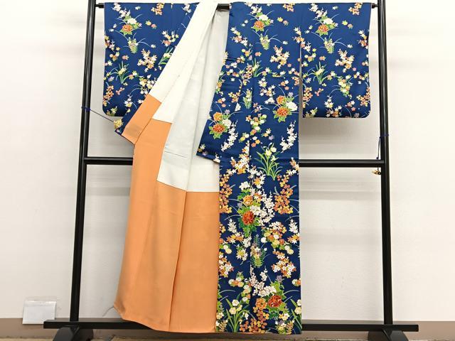 平和屋着物■訪問着 草花文 金彩 正絹 逸品 BAAX2931hv