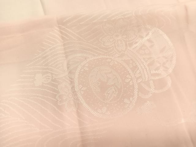 平和屋着物■長襦袢 無双仕立て 流水花鼓地紋 暈し染め 正絹 逸品 BAAX2936hv