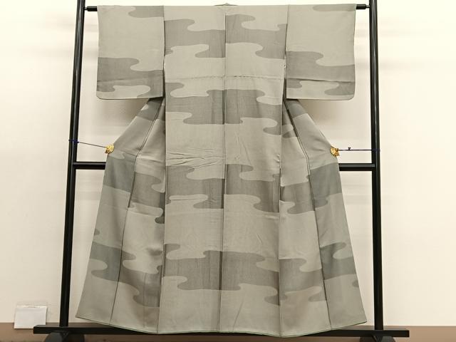 平和屋着物■上質な小紋 エ霞文 正絹 逸品 BAAX2946hv