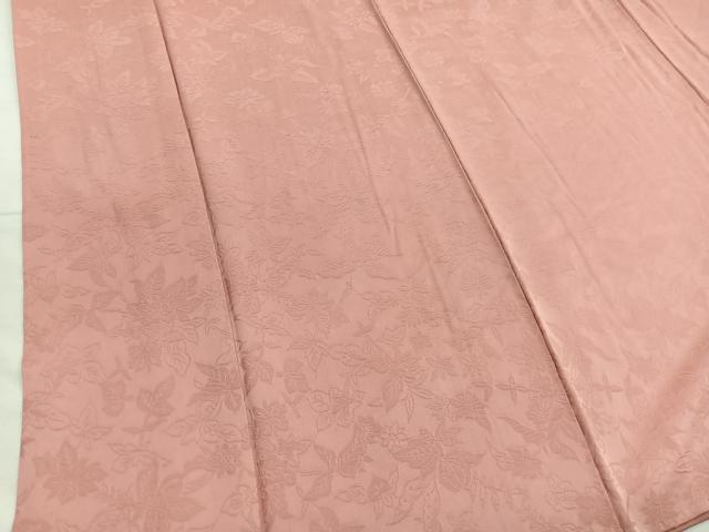 平和屋着物■上質な色無地 草花地紋 東雲色 正絹 逸品 BAAX3000hv