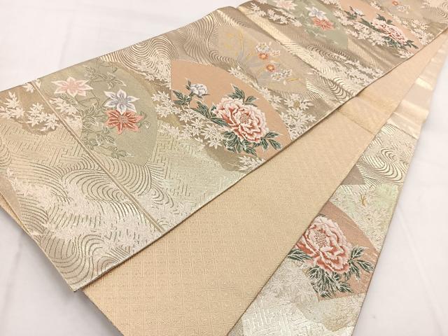 平和屋着物◎佐賀錦 六通柄袋帯 琳派百選 プラチナ箔 正絹 逸品 BAAX3016yc