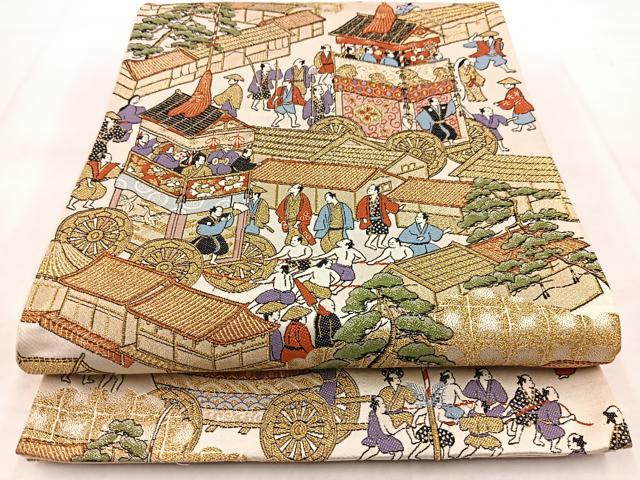平和屋着物◎六通柄袋帯 唐織 祇園祭 金糸 正絹 逸品 BAAX3029yc