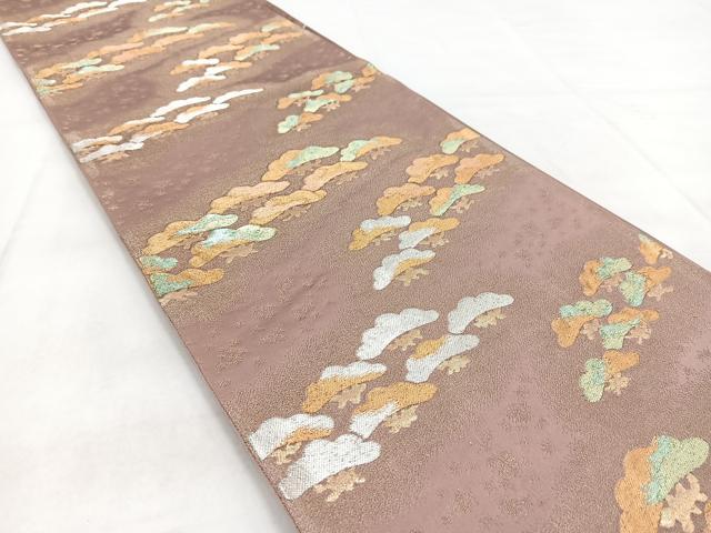 平和屋着物◎六通柄袋帯 笠松文 金銀糸 三越扱い 正絹 逸品 BAAX3075yc