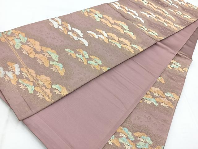 平和屋着物◎六通柄袋帯 笠松文 金銀糸 三越扱い 正絹 逸品 BAAX3075yc