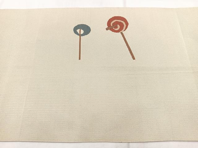 平和屋着物◎つけ帯 すくい織 飴 正絹 逸品 BAAX3120yc