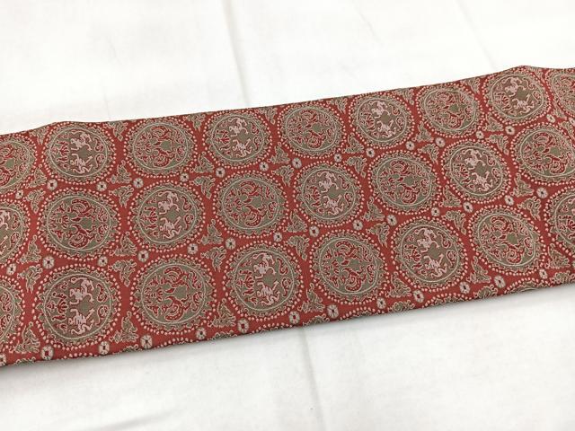 平和屋着物◎つけ帯 円文白虎朱雀錦 正絹 逸品 BAAX3123yc