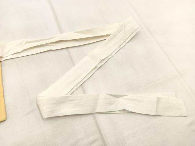 平和屋着物◎塩瀬 つけ帯 ろうけつ染め 花丸文 金彩 正絹 逸品 BAAX3124yc