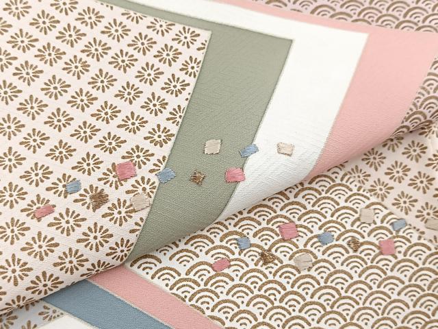 平和屋着物■訪問着 刺繍 色紙重ね文 金彩 正絹 逸品 BAAX3130yc
